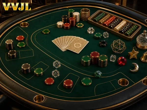 Player's viewpoint from across the poker table.